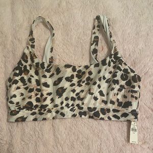 Aerie leopard bikini top